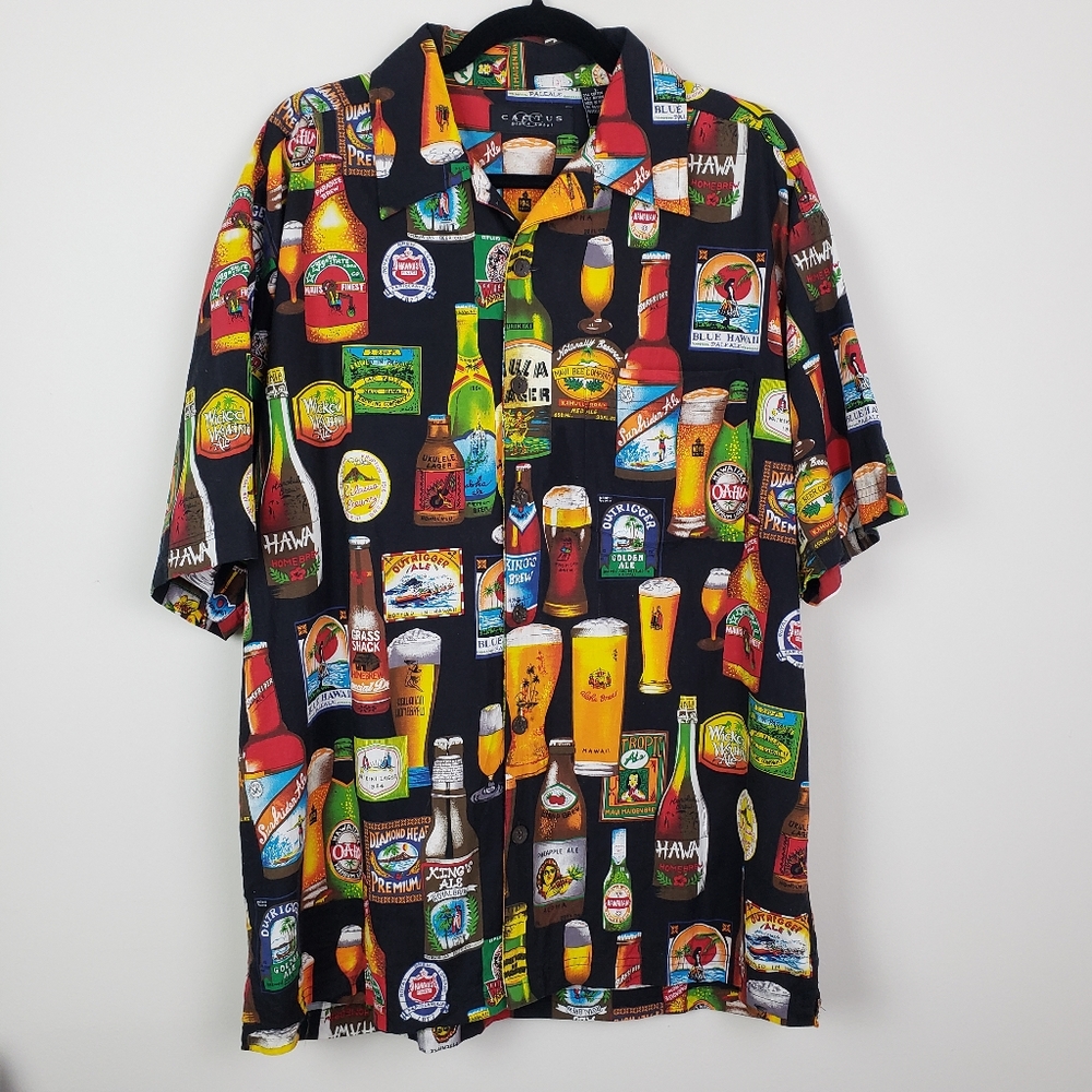 Beer Themed Hawaiian Shirt by Cactus